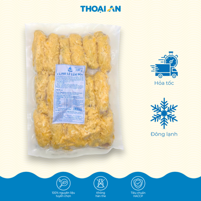 Cá phi lê cắt sợi tẩm bột Thoại An 500g (Đông lạnh)