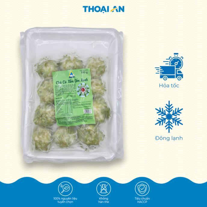 Chả cá tẩm cốm xanh Thoại An 300g (Đông lạnh)