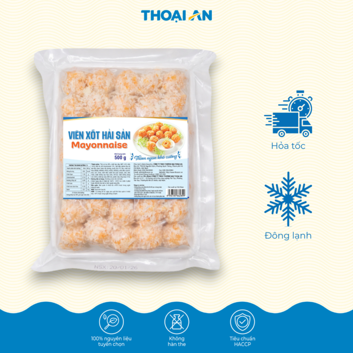 Viên xốt hải sản mayonnaise Thoại An 500g (Đông lạnh)